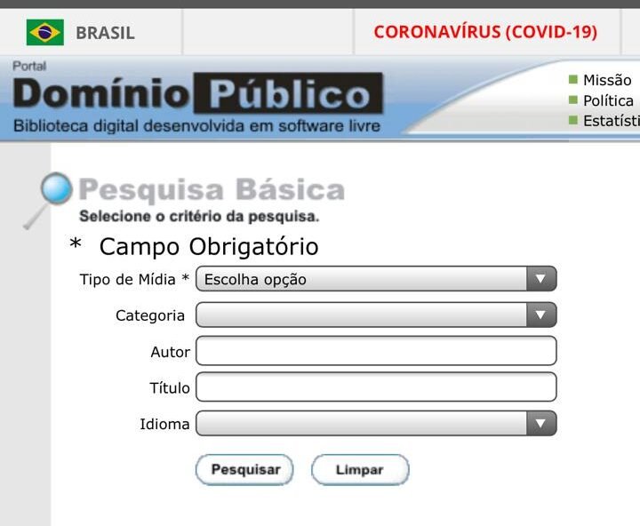 Enem O Portal Dominio Publico Lançado Em Novembro De 2004